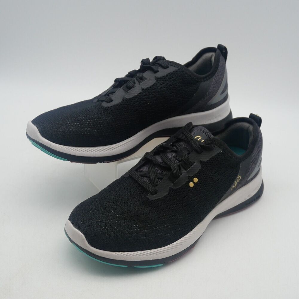 NEW Ryka Dauntless Women's 6 Wide Shoes Training Sneakers Black Gold Size 6W